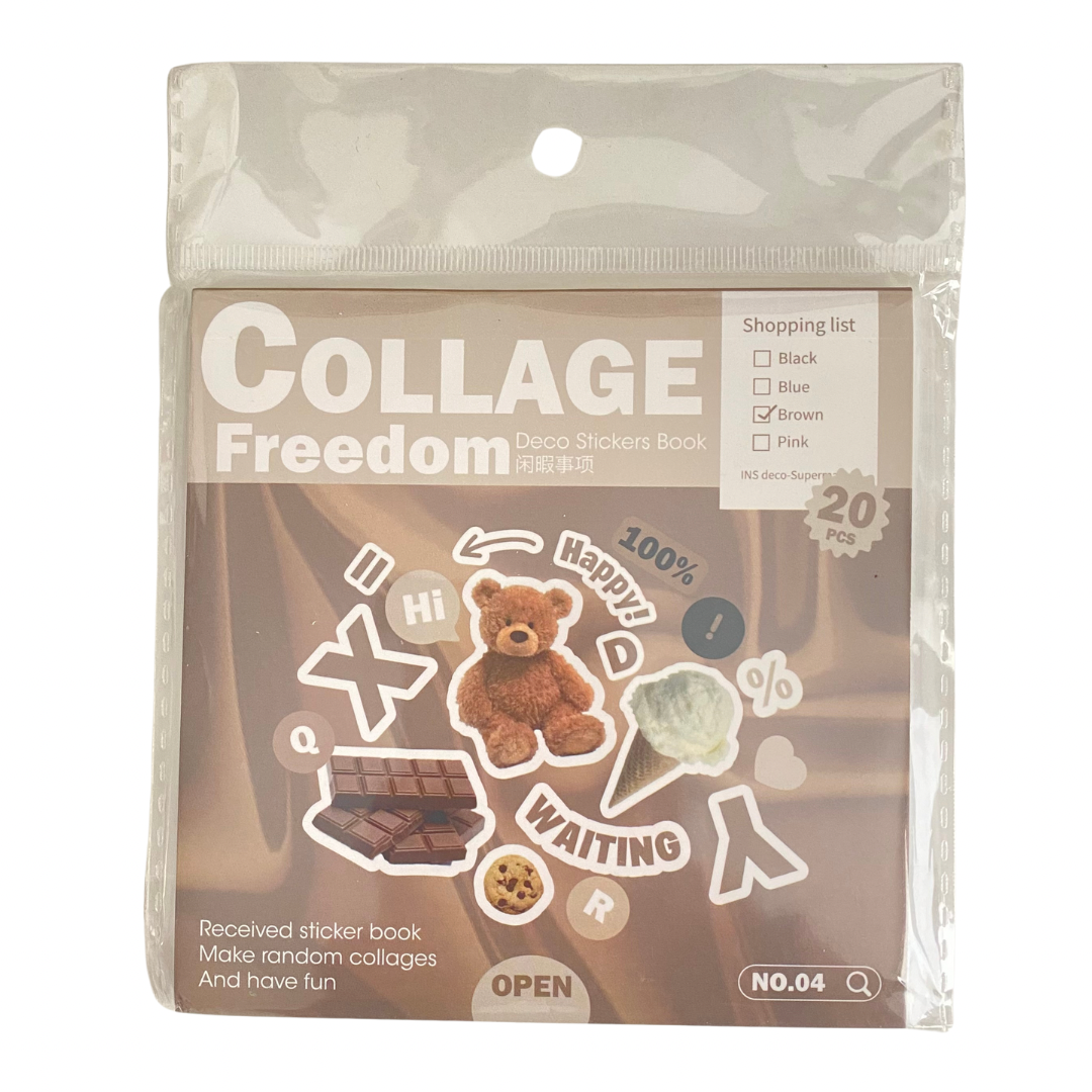 Brown Themed Sticker Book