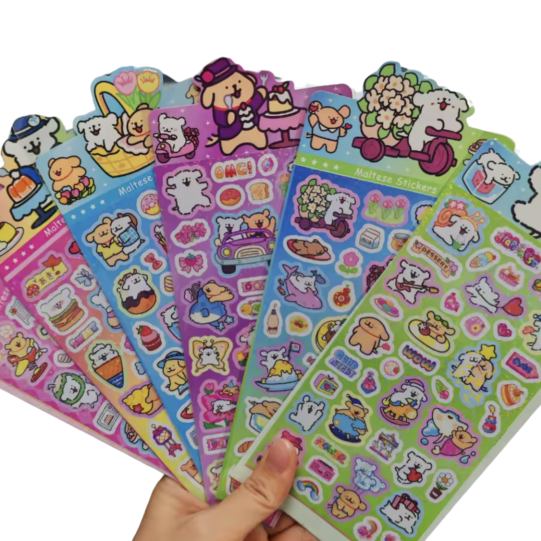 1pc Mystery Maltese Sticker Sheet