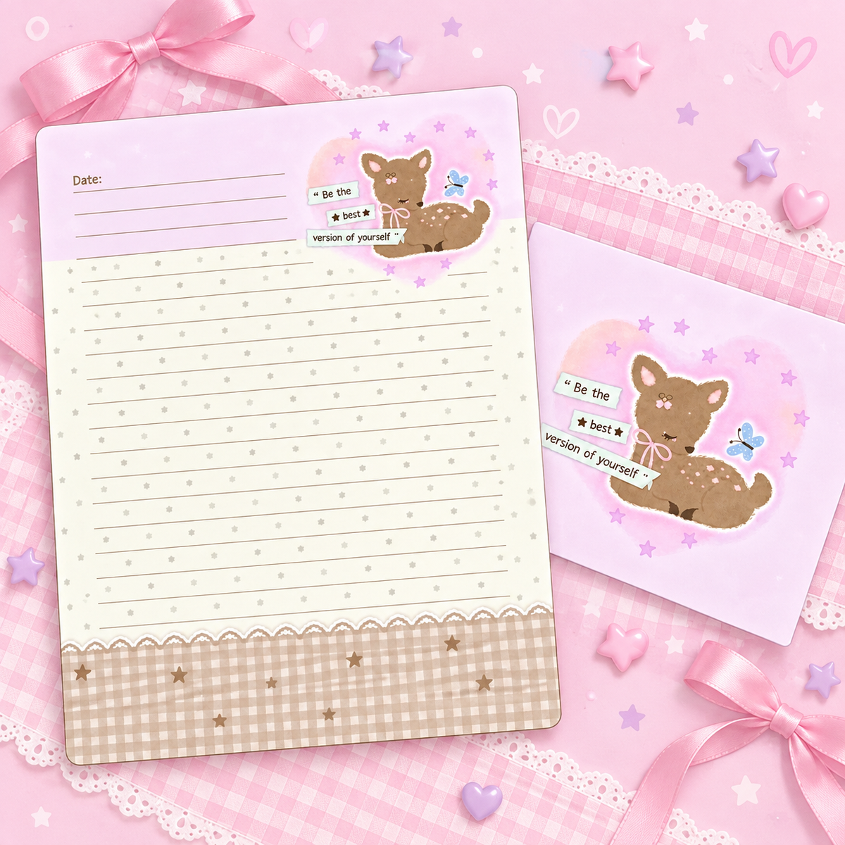 4pcs Whimsical Deer Letter Set