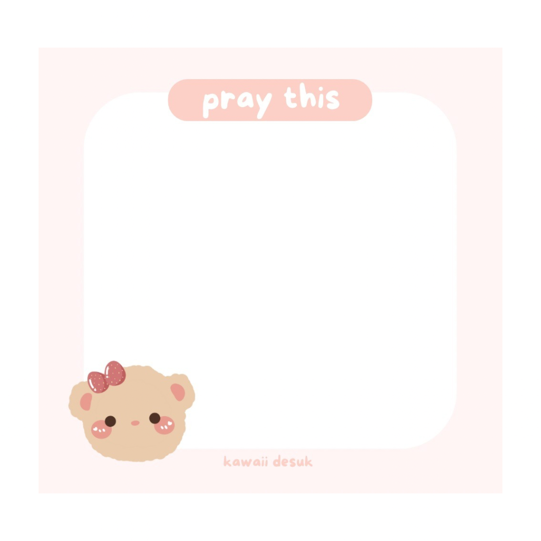 ‘pray this’ sticky notes