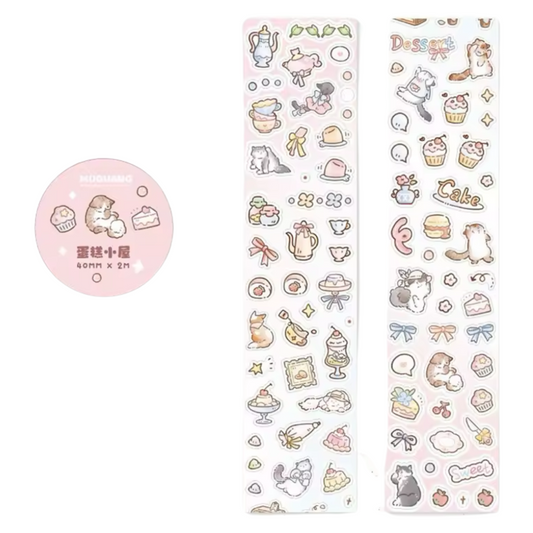 Kittens & Sweets Washi Tape Stickers