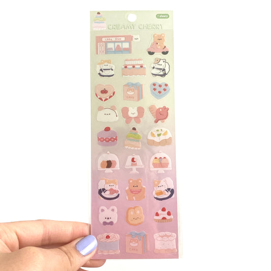 Cute Cake Shop Sticker Sheet