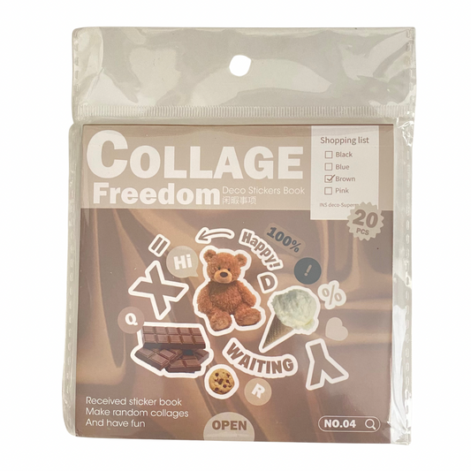 Brown Themed Sticker Book