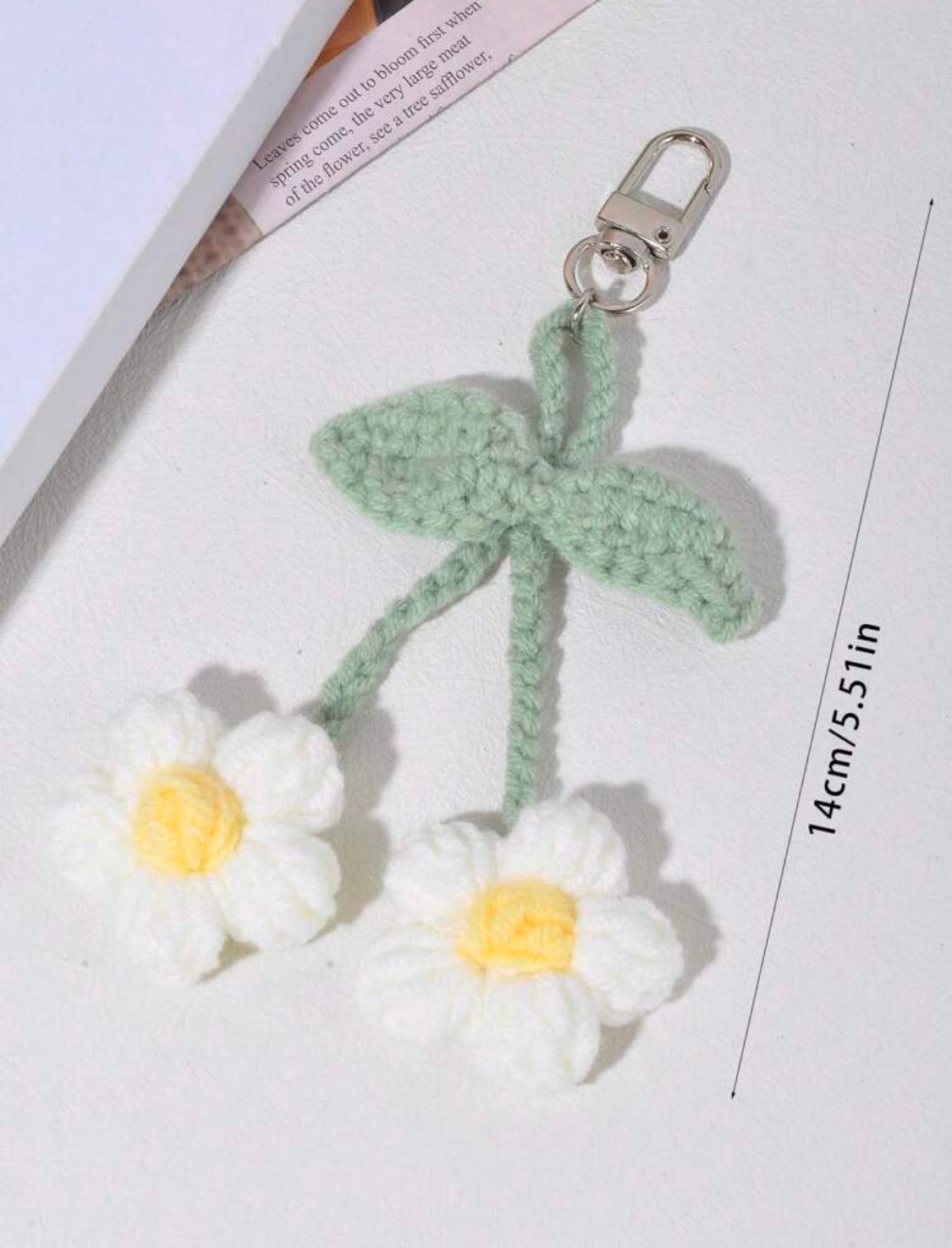 Crochet Flowers Keychain