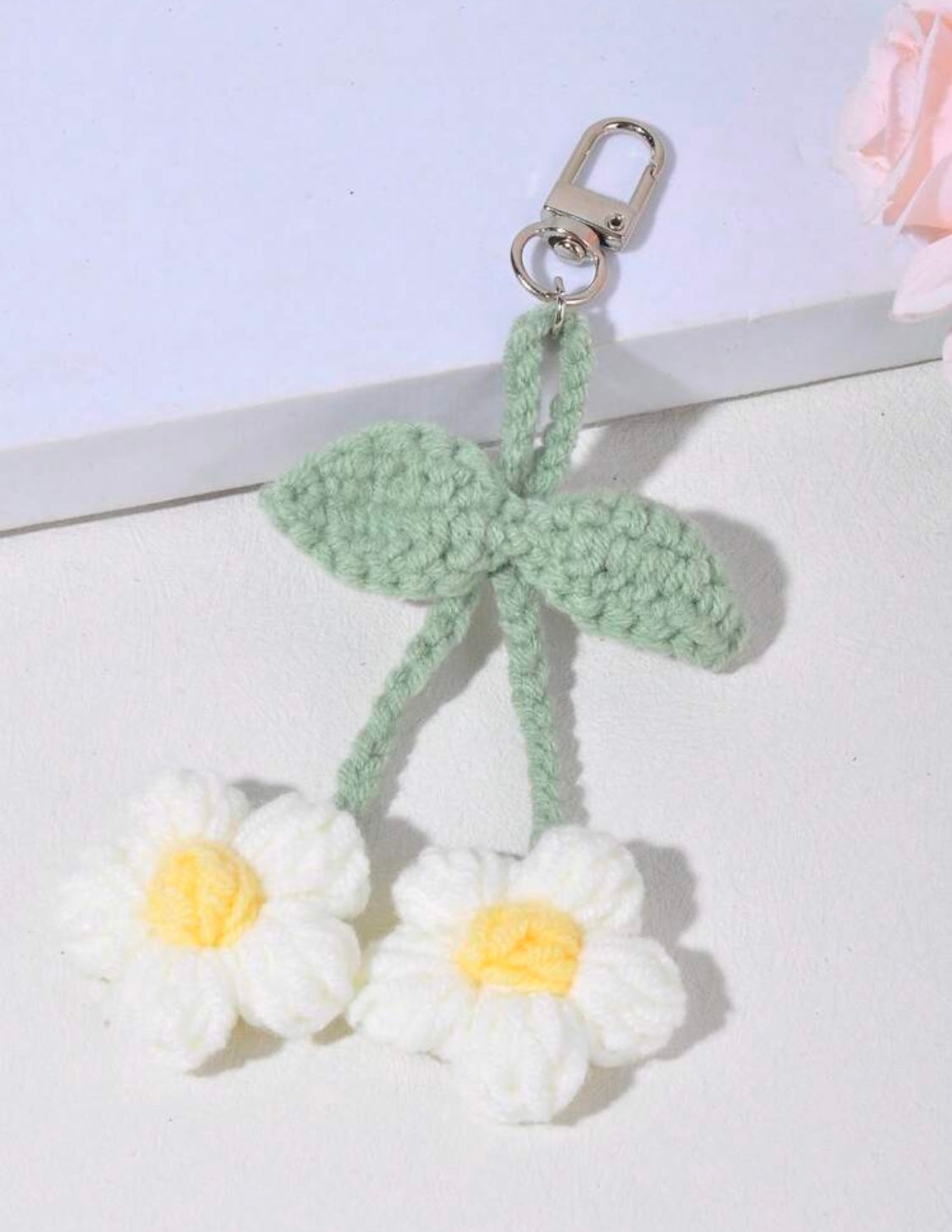 Crochet Flowers Keychain