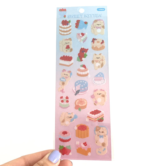 Sweet Kitten Sticker Sheet