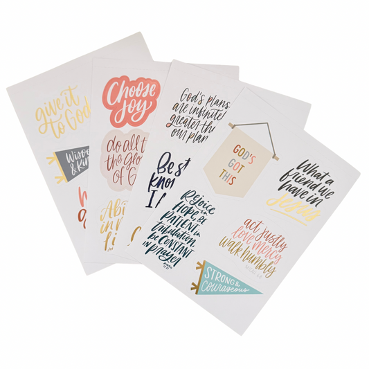 4pcs Faith Sticker Sheets