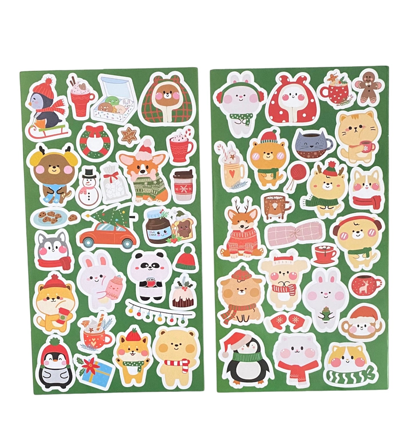 Kawaii Holiday Friends Sticker Sheets