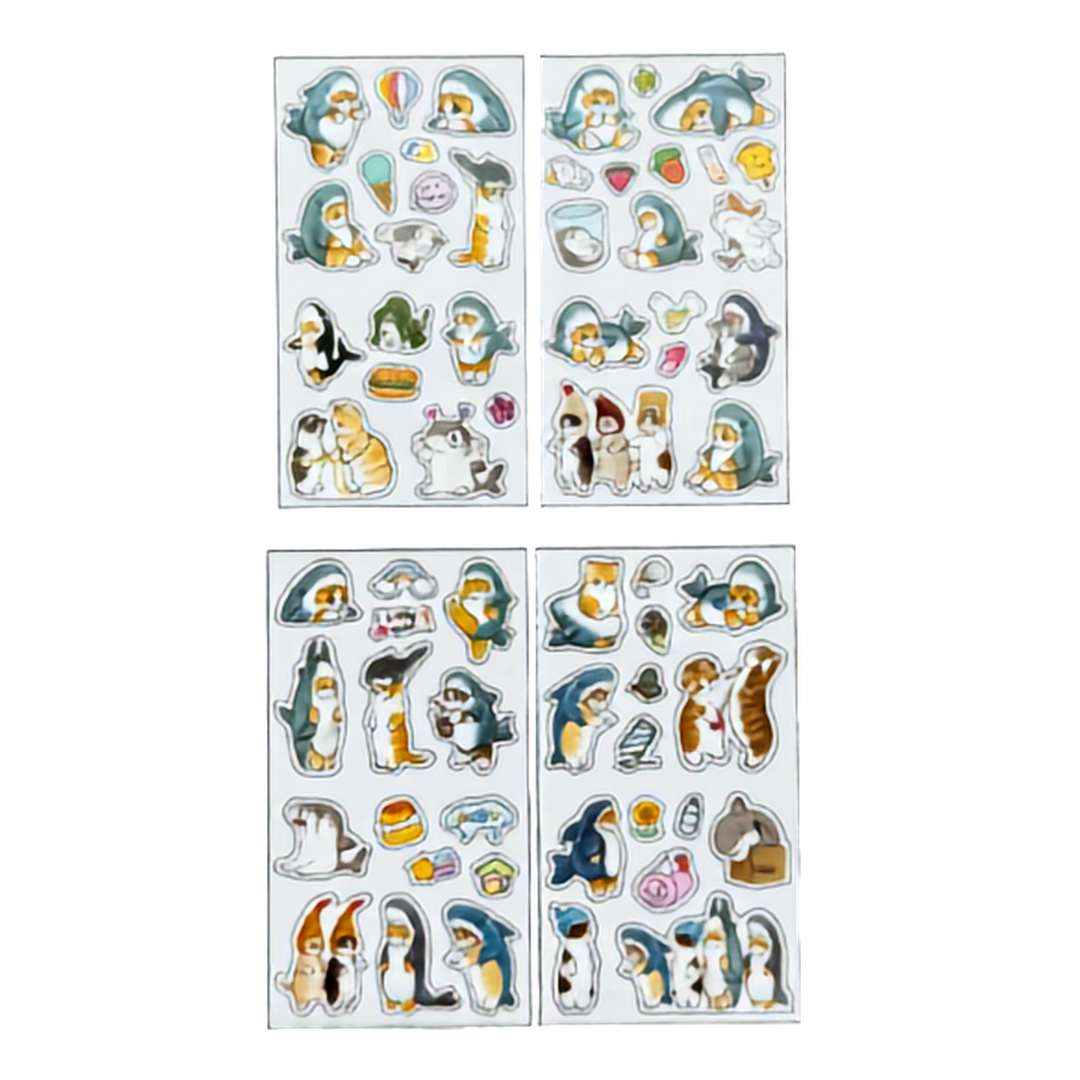 4pcs Mofusand Sticker Sheets