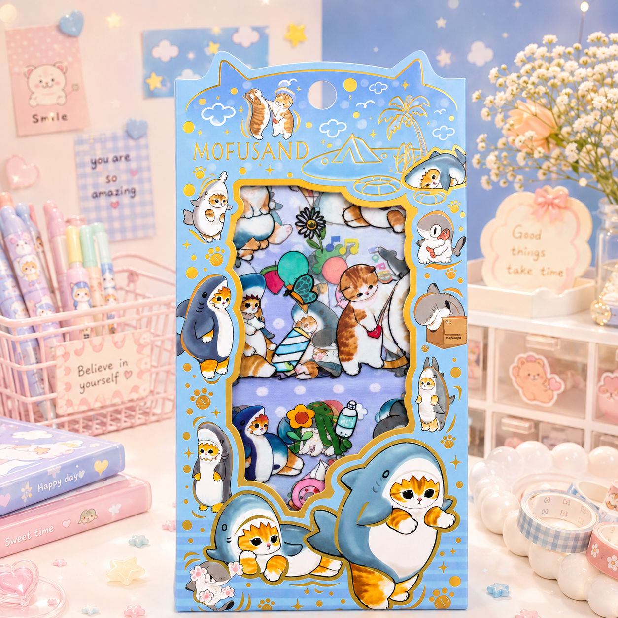 4pcs Mofusand Sticker Sheets