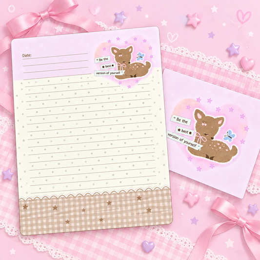 4pcs Whimsical Deer Letter Set