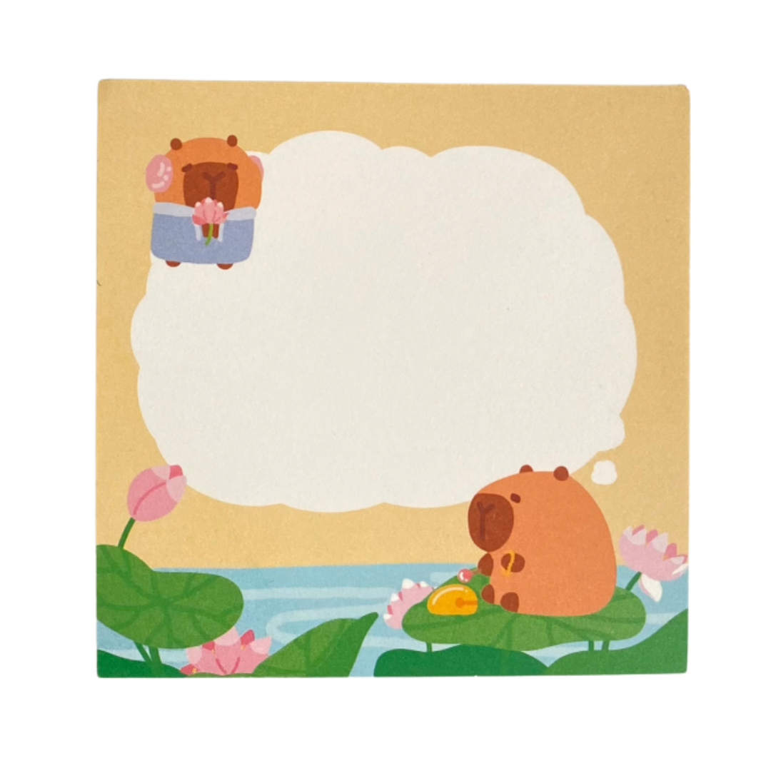 Capybaras & Water Lillies Memo Pad