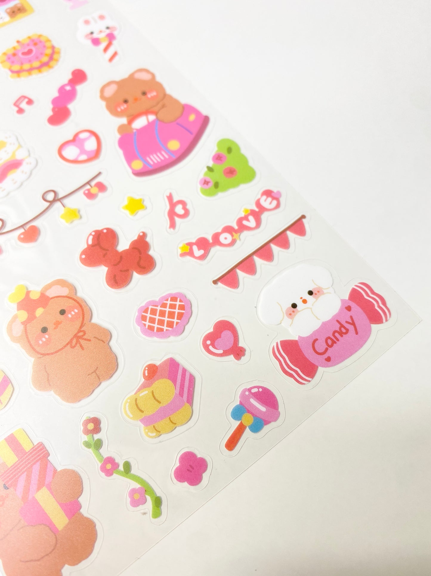 Bear & Rabbit Birthday Celebration Sticker Sheet