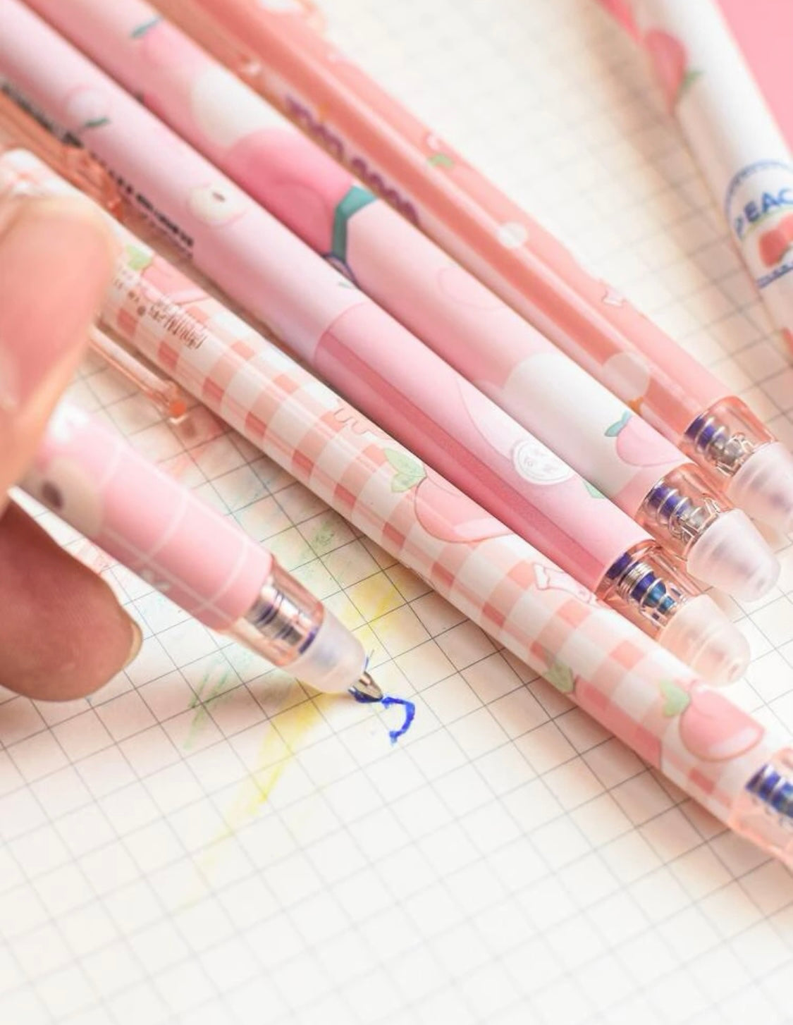 6 Erasable Peach Pens