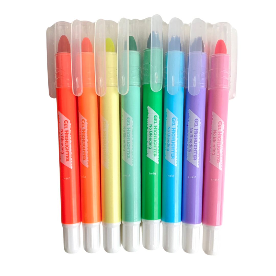 8pcs Gel Highlighters