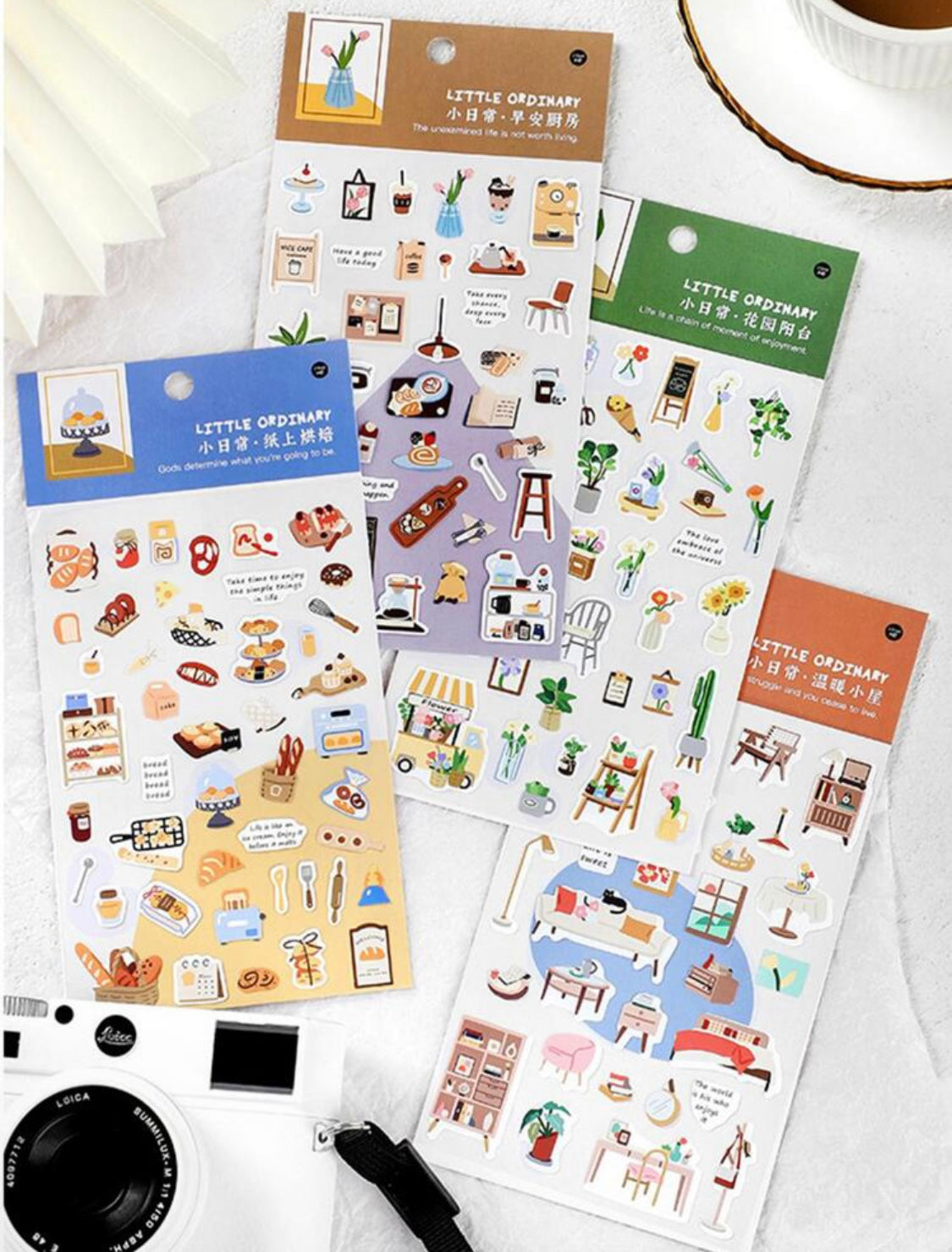 4pcs Modern Designed Sticker Sheets