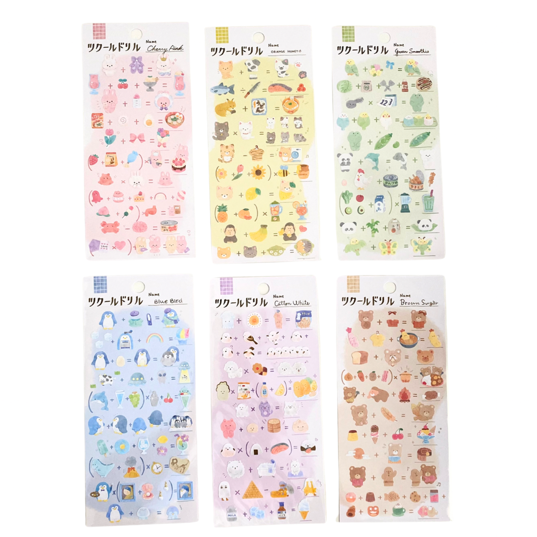 1pc Kawaii Animals Sticker Sheet