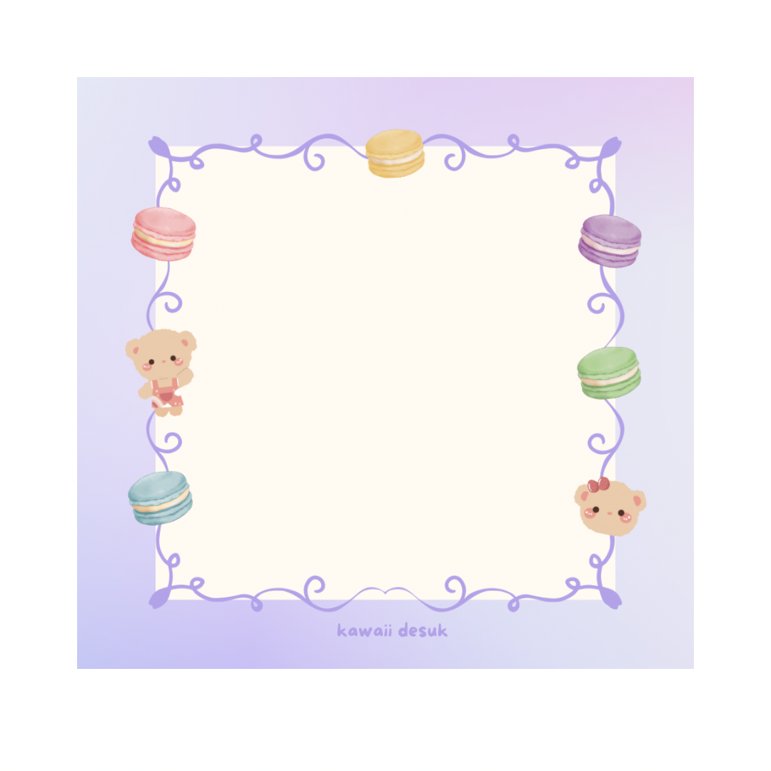 Bear & Macarons 2 Sticky Notes