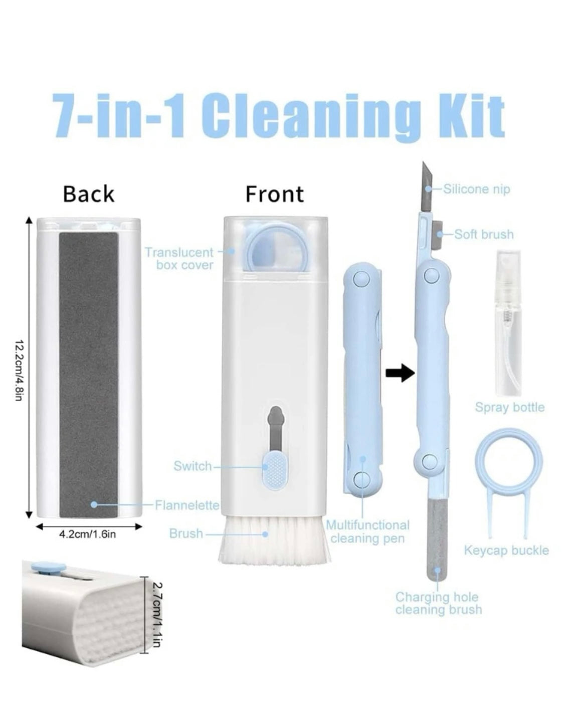 Blue 7 in 1 Cleaning Tool